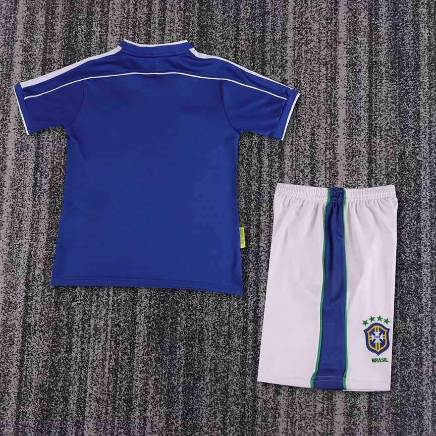 Brazilie Retro 'Uit' Voetbalkit 1998 - KINDEREN