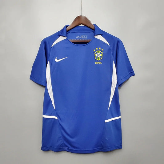 Brazilie Retro 'Uit' Voetbalshirt 2002 - VOLWASSENEN