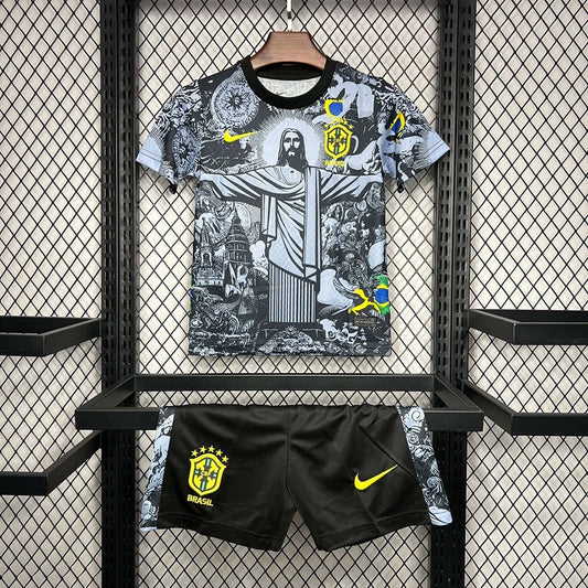 Brazilie Special Edition Voetbalkit 'Grijs' 2025 - KINDEREN