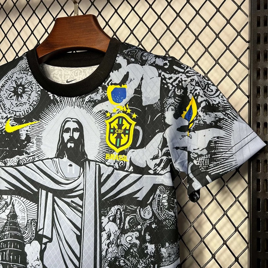 Brazilie Special Edition Voetbalkit 'Grijs' 2025 - KINDEREN
