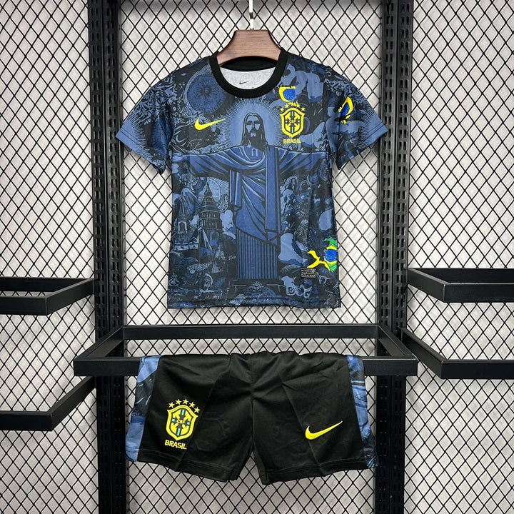 Brazilie Special Edition Voetbalkit 'Blauw' 2025 - KINDEREN