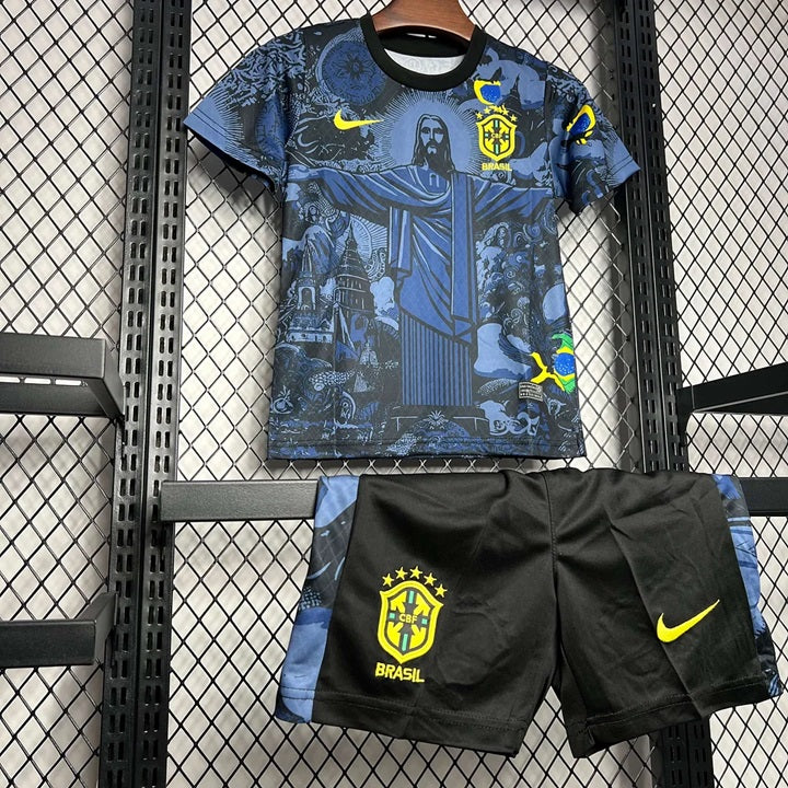 Brazilie Special Edition Voetbalkit 'Blauw' 2025 - KINDEREN