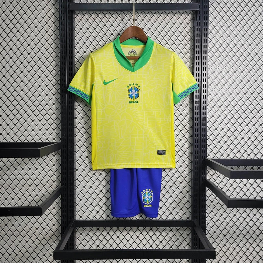 Brazilie 'Thuis' Voetbalkit 2024 - KINDEREN