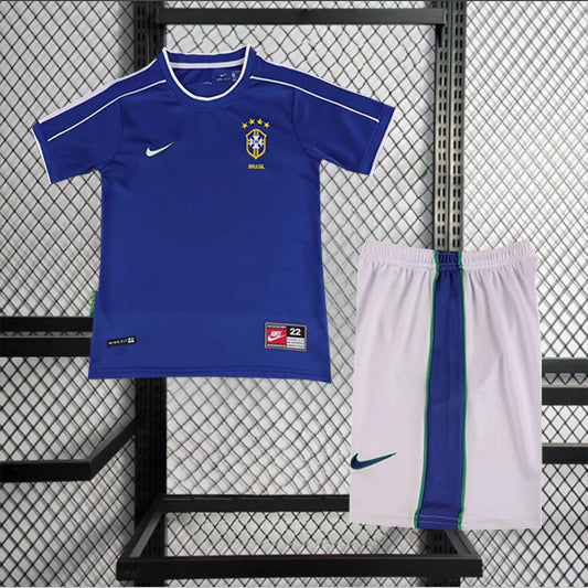 Brazilie Retro 'Uit' Voetbalkit 1998 - KINDEREN
