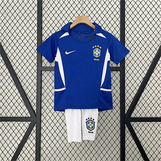 Brazilie Retro 'Uit' Voetbalkit 2002 - KINDEREN
