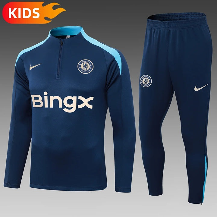Chelsea Half-Pull Trainingspak 'Blauw' - KINDEREN