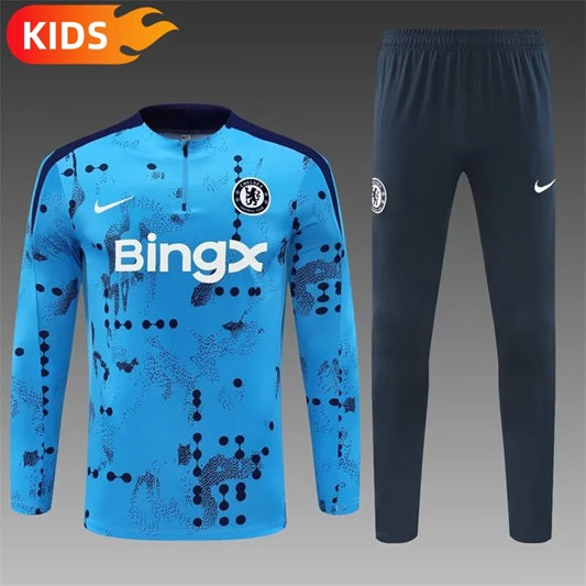 Chelsea Half-Pull Trainingspak 'Lichtblauw' - KINDEREN