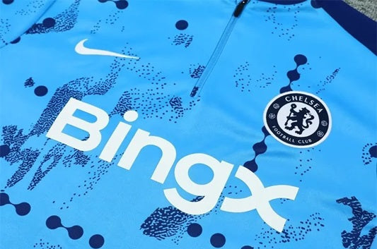 Chelsea Half-Pull Trainingspak 'Lichtblauw' - KINDEREN