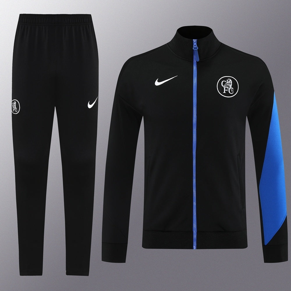 Chelsea Full-zip Trainingspak 'Zwart-Blauw' 25/26 - VOLWASSENEN