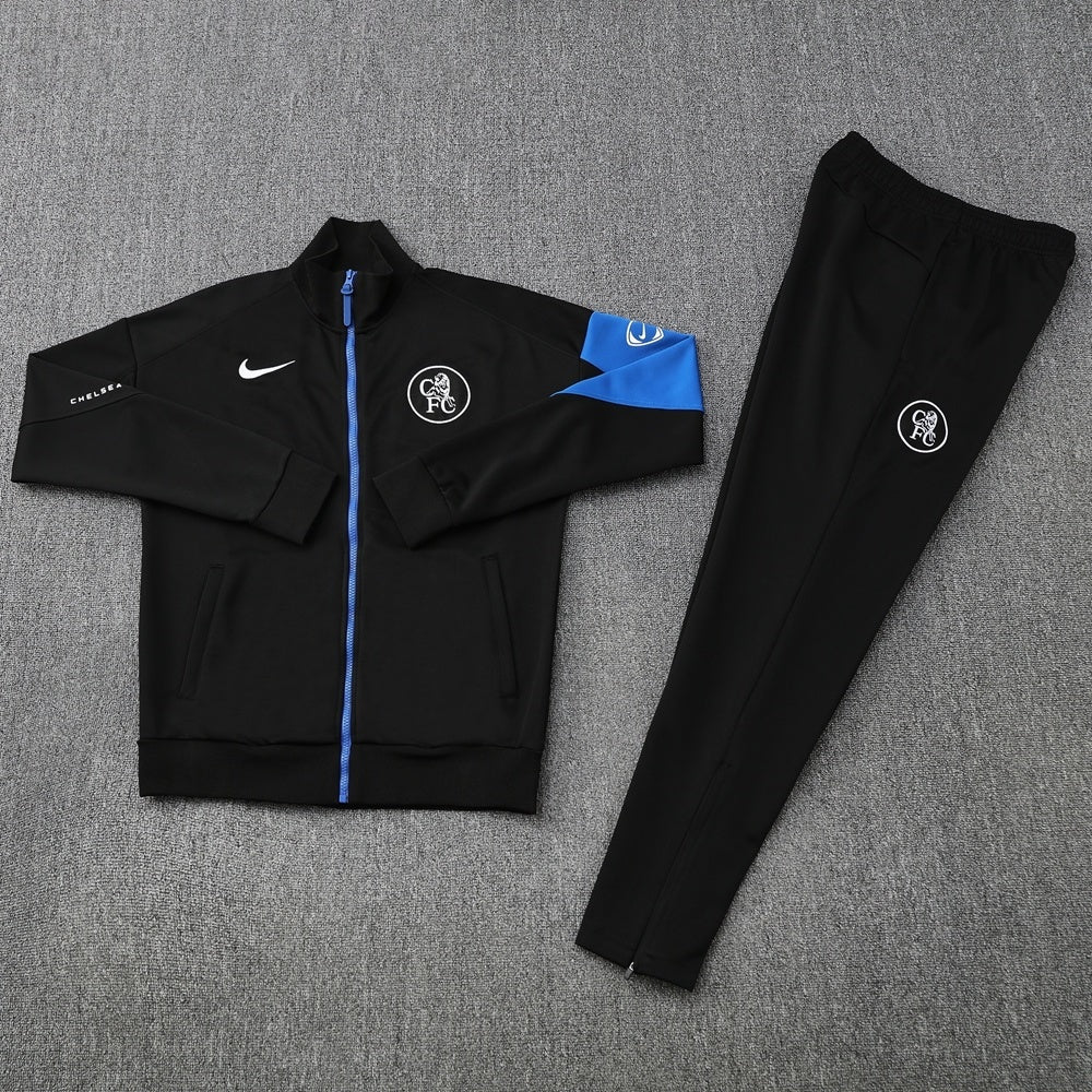 Chelsea Full-zip Trainingspak 'Zwart-Blauw' 25/26 - VOLWASSENEN
