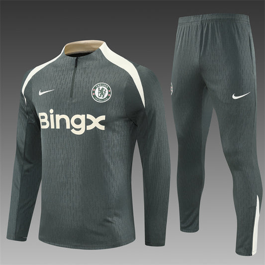Chelsea Half-Pull Trainingspak 'Grijs' 25/26 - VOLWASSENEN