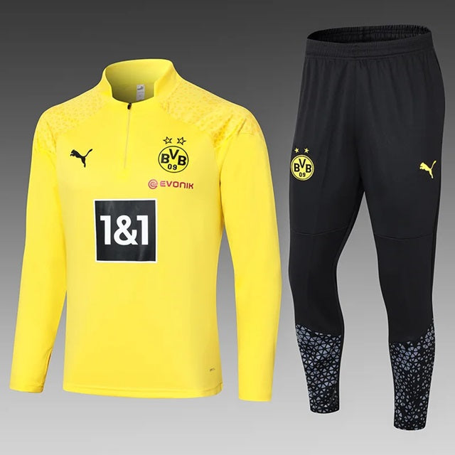 Dortmund Half-Pull Trainingspak 'Geel' - VOLWASSENEN