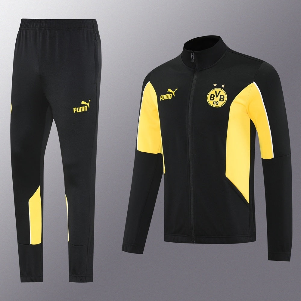 Dortmund Full-zip Trainingspak 'Zwart-Geel' 25/26 - VOLWASSENEN