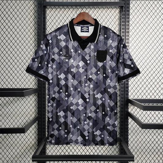 Engeland Retro Blackout Special Edition Voetbalshirt 1990 - VOLWASSENEN