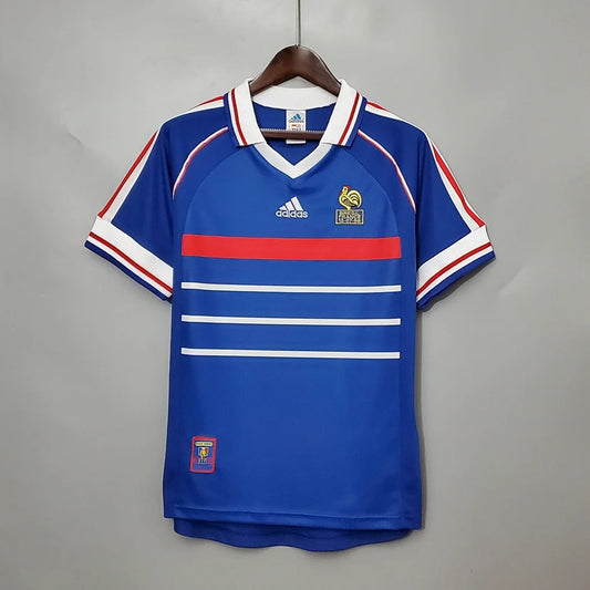 Frankrijk Retro 'Thuis' Voetbalshirt 1998 - VOLWASSENEN