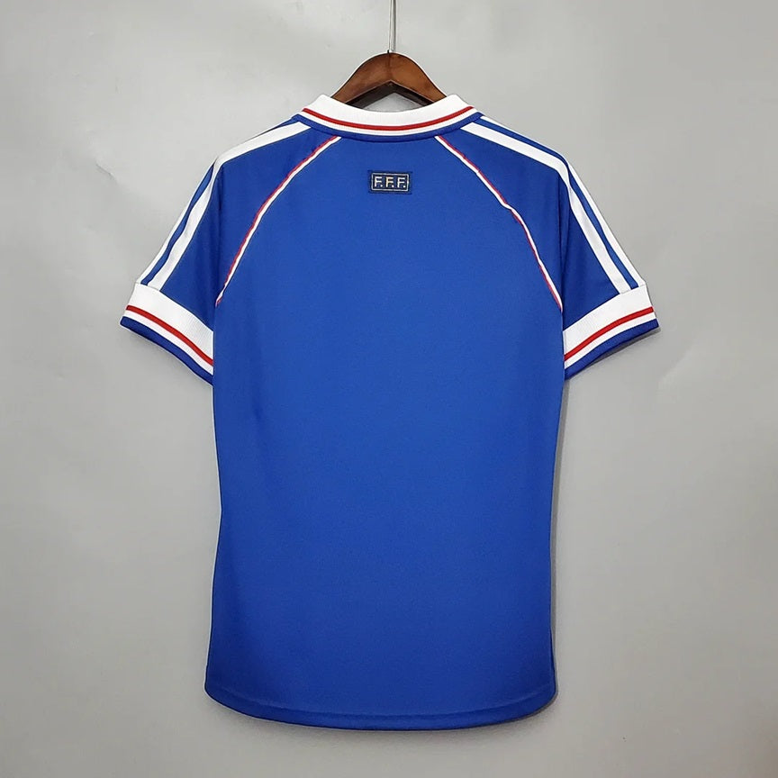 Frankrijk Retro 'Thuis' Voetbalshirt 1998 - VOLWASSENEN