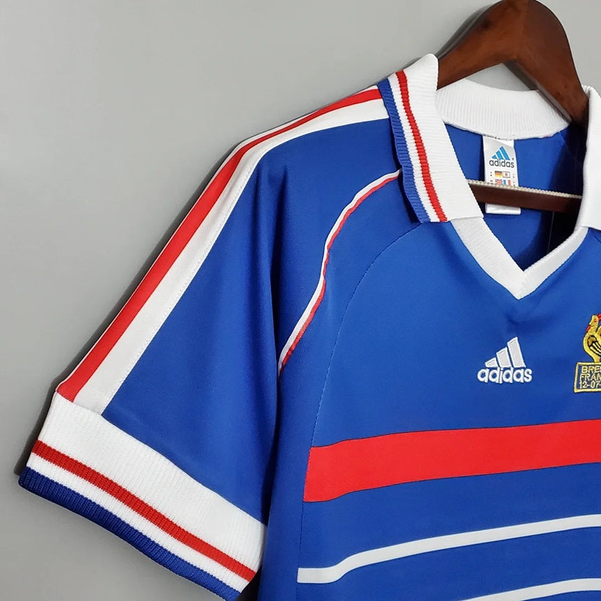 Frankrijk Retro 'Thuis' Voetbalshirt 1998 - VOLWASSENEN