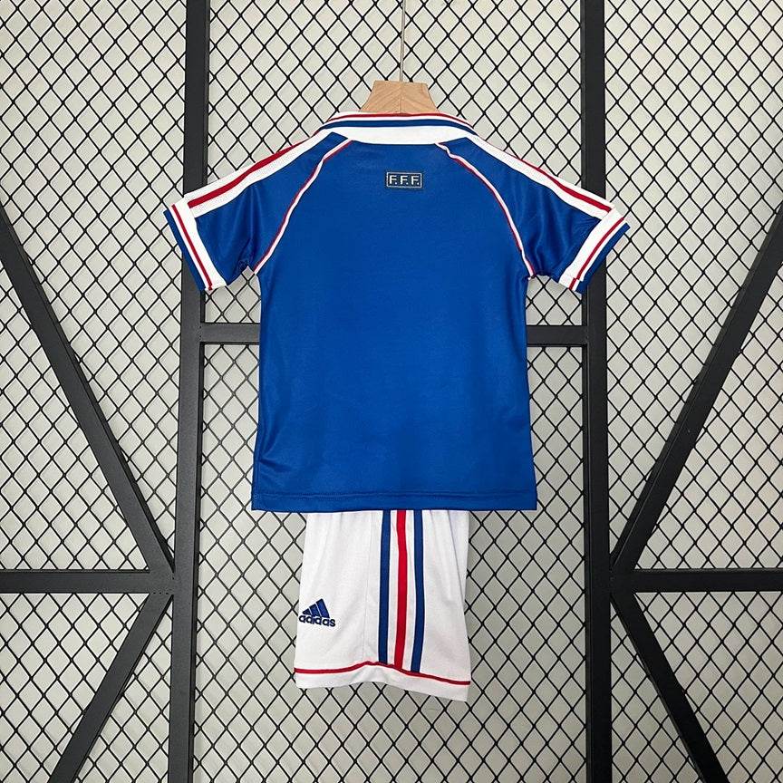 Frankrijk Retro 'Thuis' Voetbalkit 1998 - KINDEREN