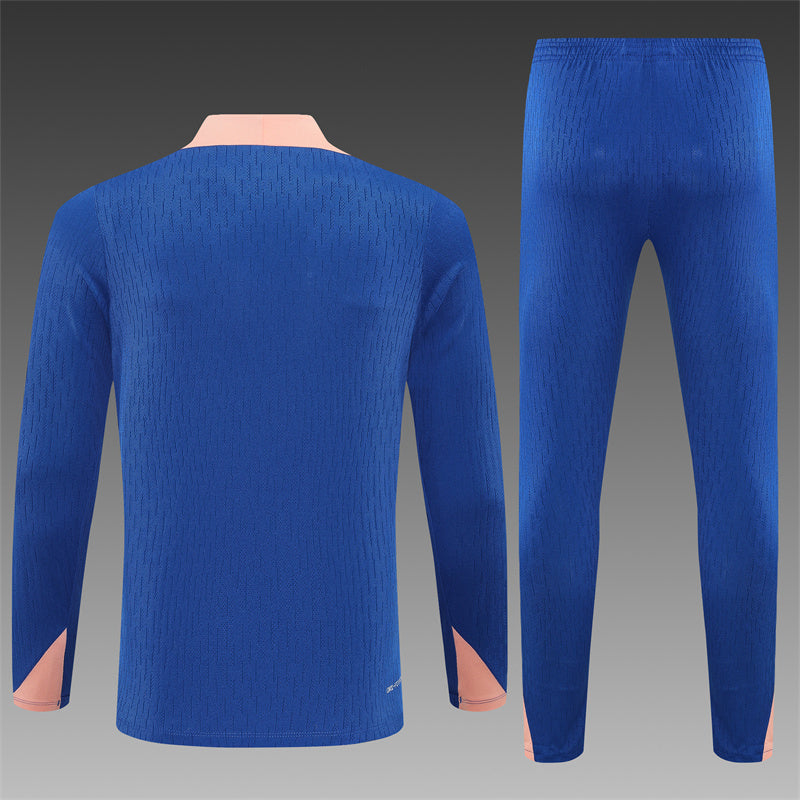 Frankrijk Half-Pull Trainingspak 'Blauw' 25/26 - KINDEREN