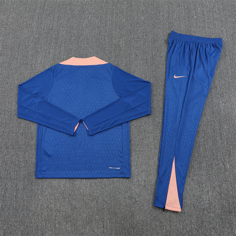 Frankrijk Half-Pull Trainingspak 'Blauw' 25/26 - KINDEREN