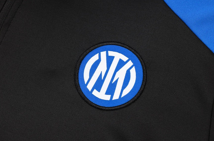 Inter Milan Half-Pull Trainingspak 'Zwart' - VOLWASSENEN
