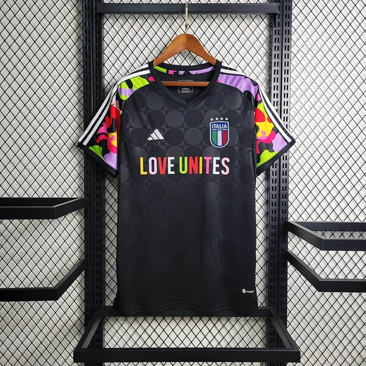 Italie Training Voetbalshirt 'Zwart' 2025 - VOLWASSENEN