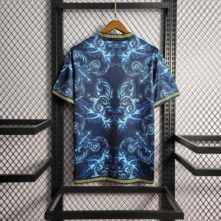 Italie Versace Edition Voetbalshirt 'Blauw' 2025 - VOLWASSENEN