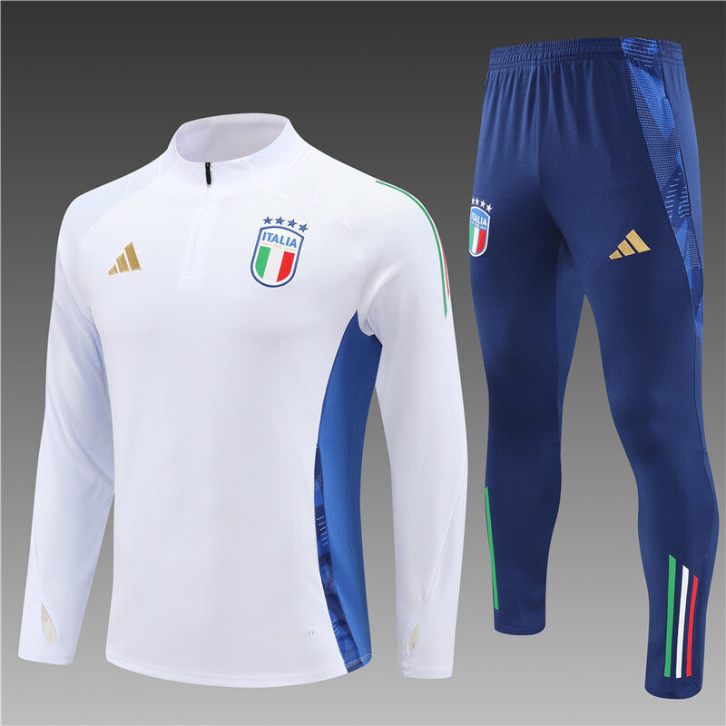 Italie Half-Pull Trainingspak 'Wit' 25/26 - VOLWASSENEN