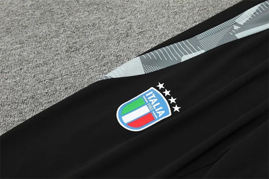 Italie Half-Pull Zip Trainingspak 'Zwart' - KINDEREN