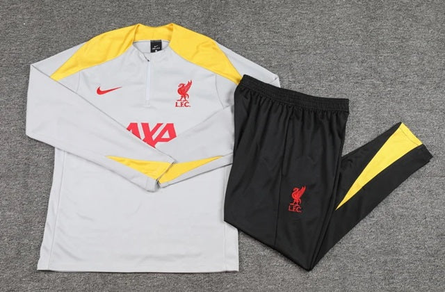 Liverpool Half-Pull Trainingspak 'Wit' - VOLWASSENEN
