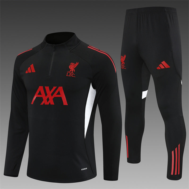 Liverpool Half-Pull Trainingspak 'Zwart' 25/26 - VOLWASSENEN