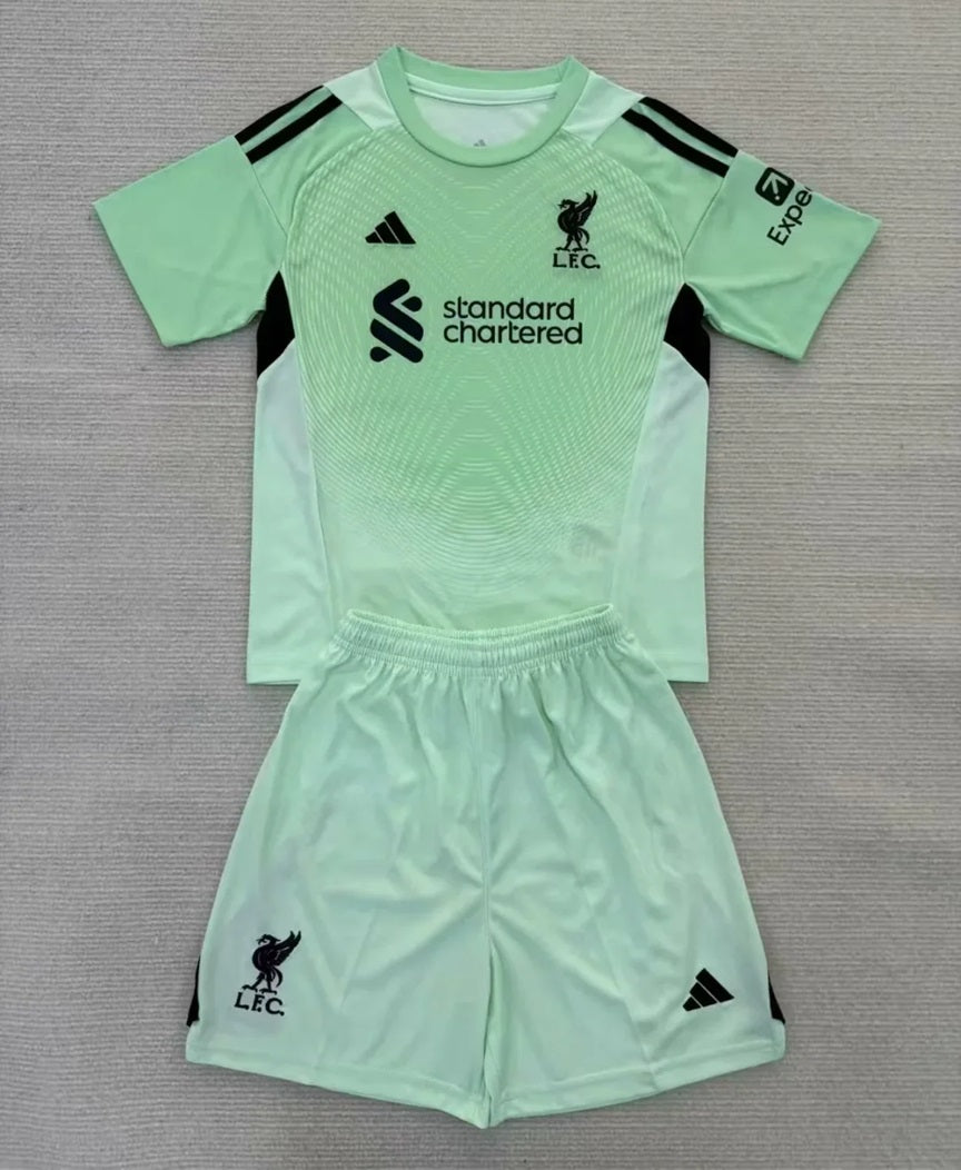 Liverpool Keeper Voetbalkit 'Groen' 25/26 - KINDEREN