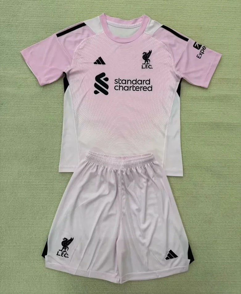 Liverpool Keeper Voetbalkit 'Roze' 25/26 - KINDEREN