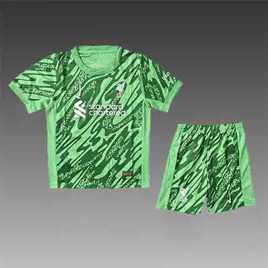 Liverpool Keeper Voetbalkit 'Groen' 24/25 - KINDEREN