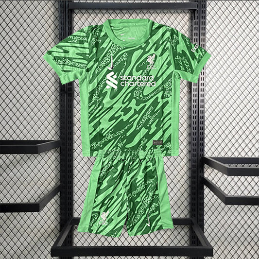 Liverpool Keeper Voetbalkit 'Groen' 24/25 - KINDEREN