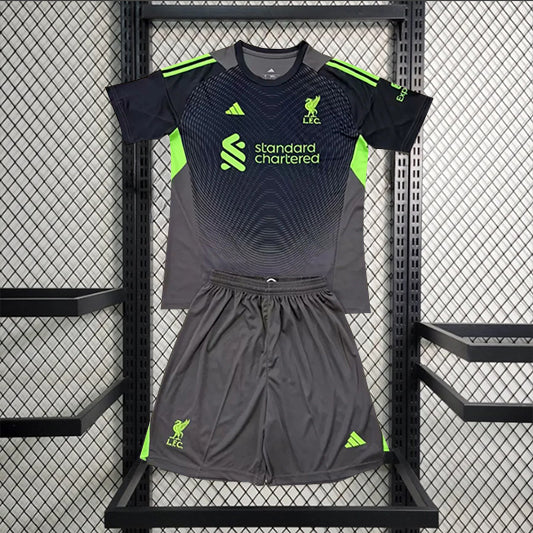 Liverpool Keeper Voetbalkit 'Zwart' 25/26 - KINDEREN