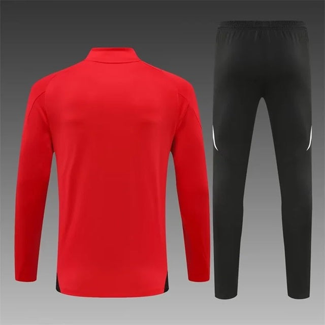 Manchester United Half-Pull Trainingspak 'Rood' - KINDEREN