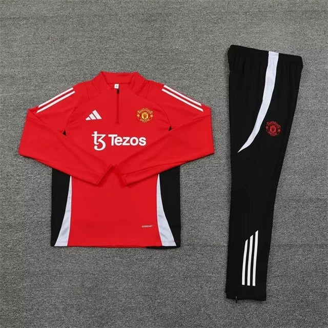 Manchester United Half-Pull Trainingspak 'Rood' - KINDEREN