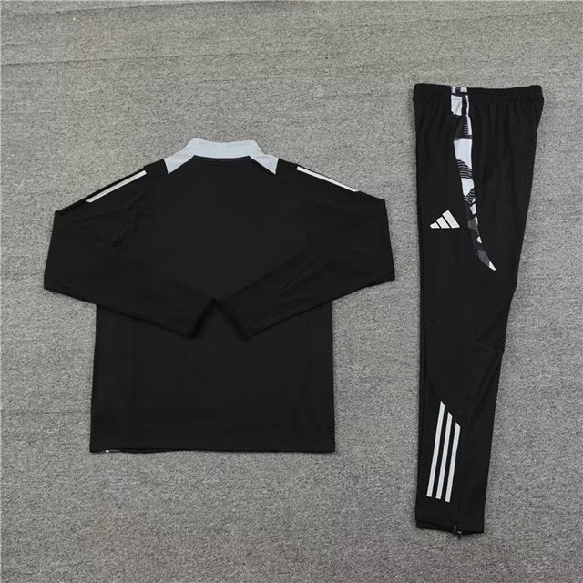 Manchester United Half-Pull Trainingspak 'Zwart/Wit' - KINDEREN
