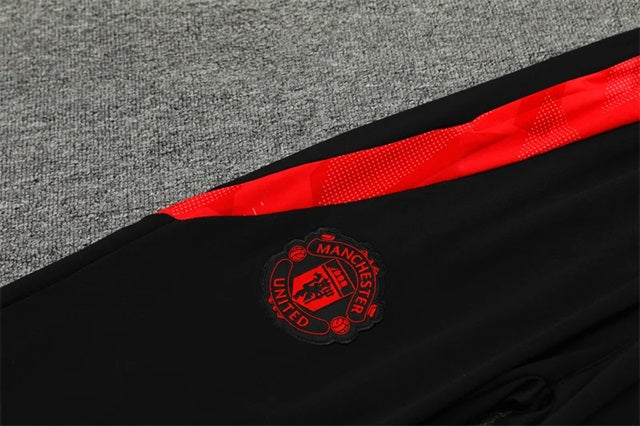 Manchester United Half-Pull Trainingspak 'Zwart/Rood' - KINDEREN