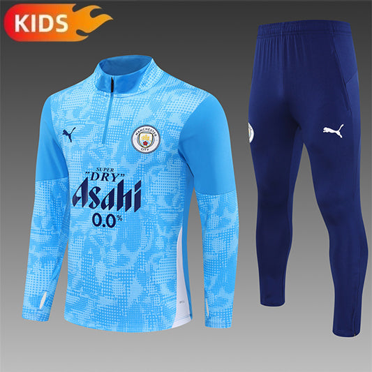 Manchester City Half-Pull Trainingspak 'Blauw' 25/26 - KINDEREN