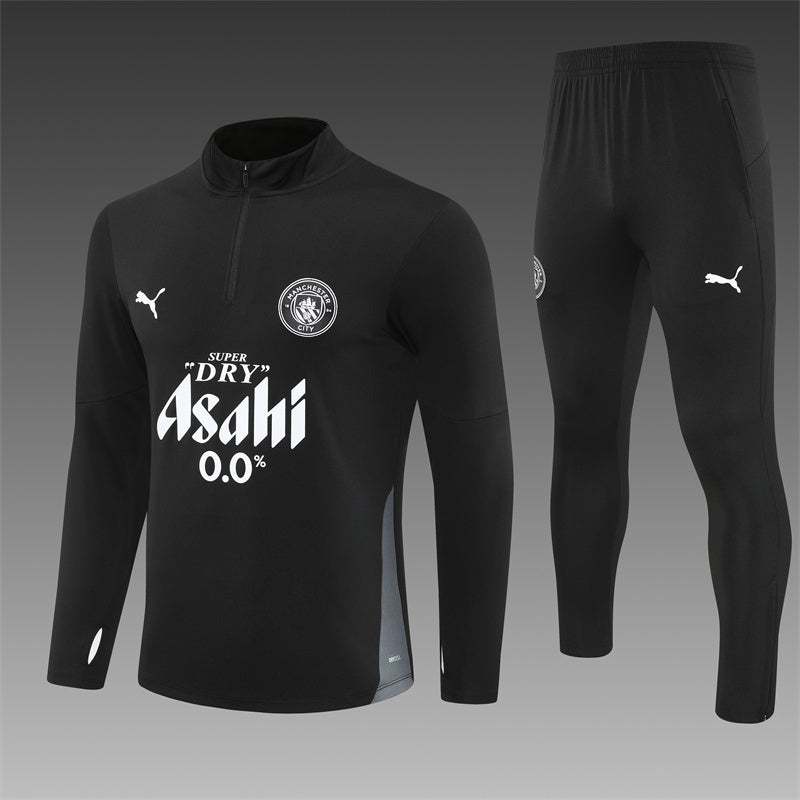 Manchester City Half-Pull Trainingspak 'Zwart' 25/26 - VOLWASSENEN