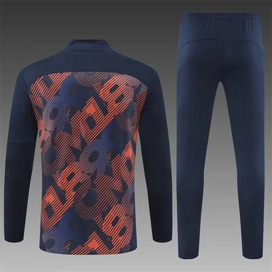 Olympique Marseille Half-Pull Trainingspak 'Blauw/Oranje' - KINDEREN