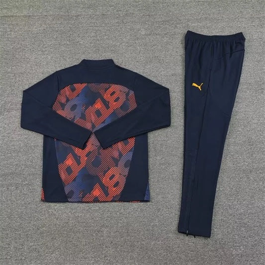 Olympique Marseille Half-Pull Trainingspak 'Blauw/Oranje' - KINDEREN