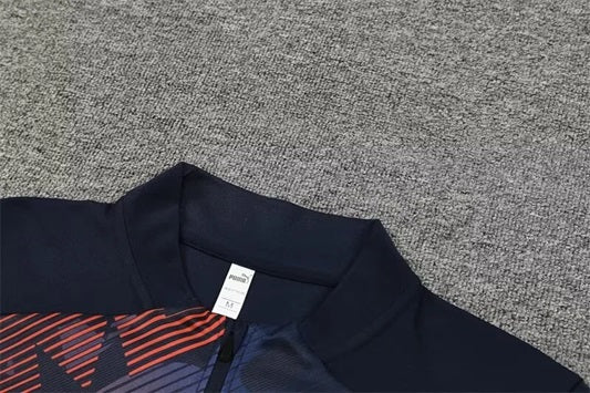 Olympique Marseille Half-Pull Trainingspak 'Blauw/Oranje' - KINDEREN