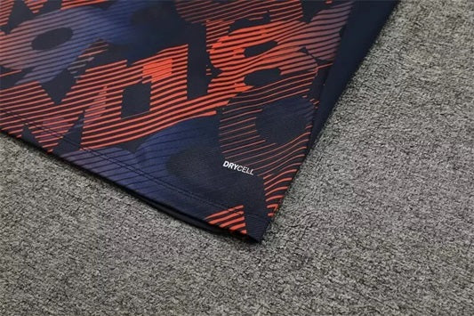 Olympique Marseille Half-Pull Trainingspak 'Blauw/Oranje' - KINDEREN