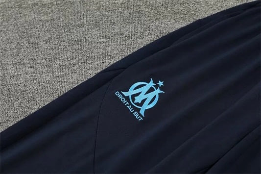 Olympique Marseille Half-Pull Trainingspak 'Blauw/Oranje' - KINDEREN