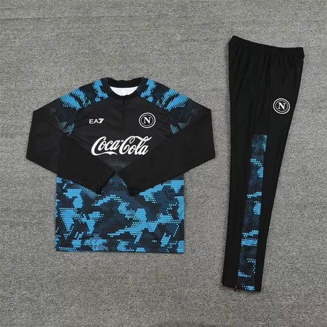 Napoli Half-Pull Trainingspak 'Zwart' - VOLWASSENEN