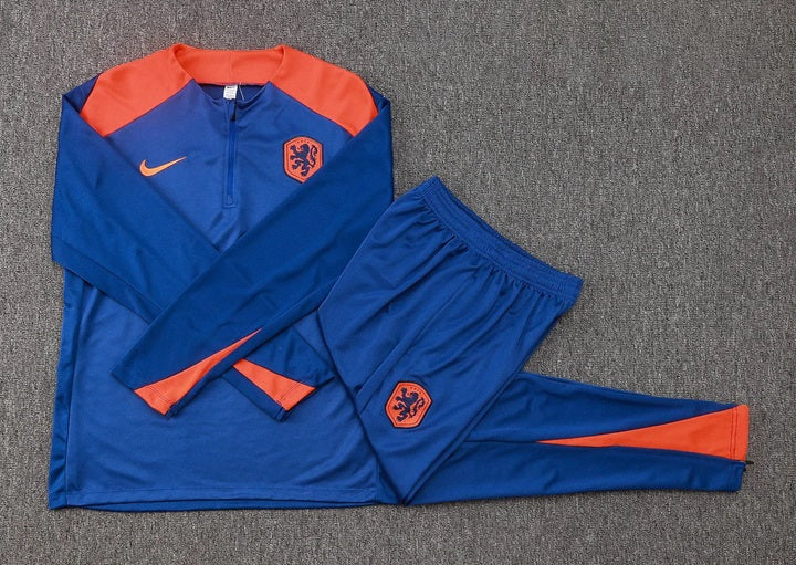 Nederland Half-Pull Trainingspak 'Blauw' 2025 - KINDEREN