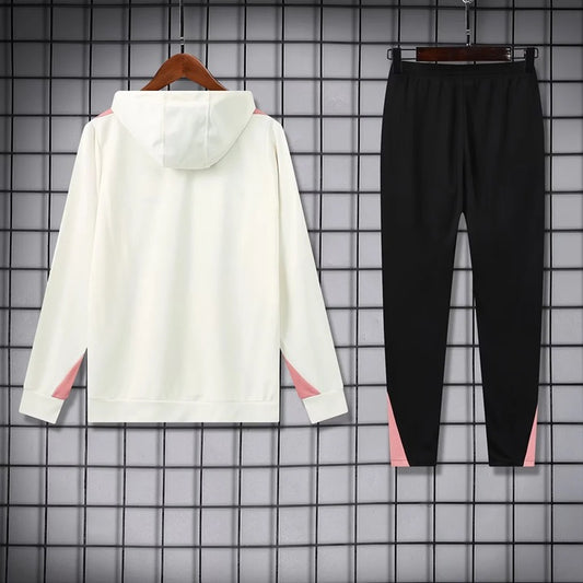 Paris Saint Germain Hooded Trainingspak 'Wit/Roze' - VOLWASSENEN